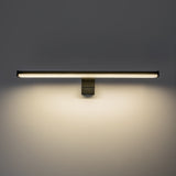 Aplique de baño, Seyra, LED 8 W, 4000 K, 650 lm, L 40 cm, negro, IP44, 75112