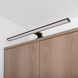 Aplique de baño, Seyra, LED 12 W, 4000 K, 910 lm, L 60 cm, negro, IP44, 75113
