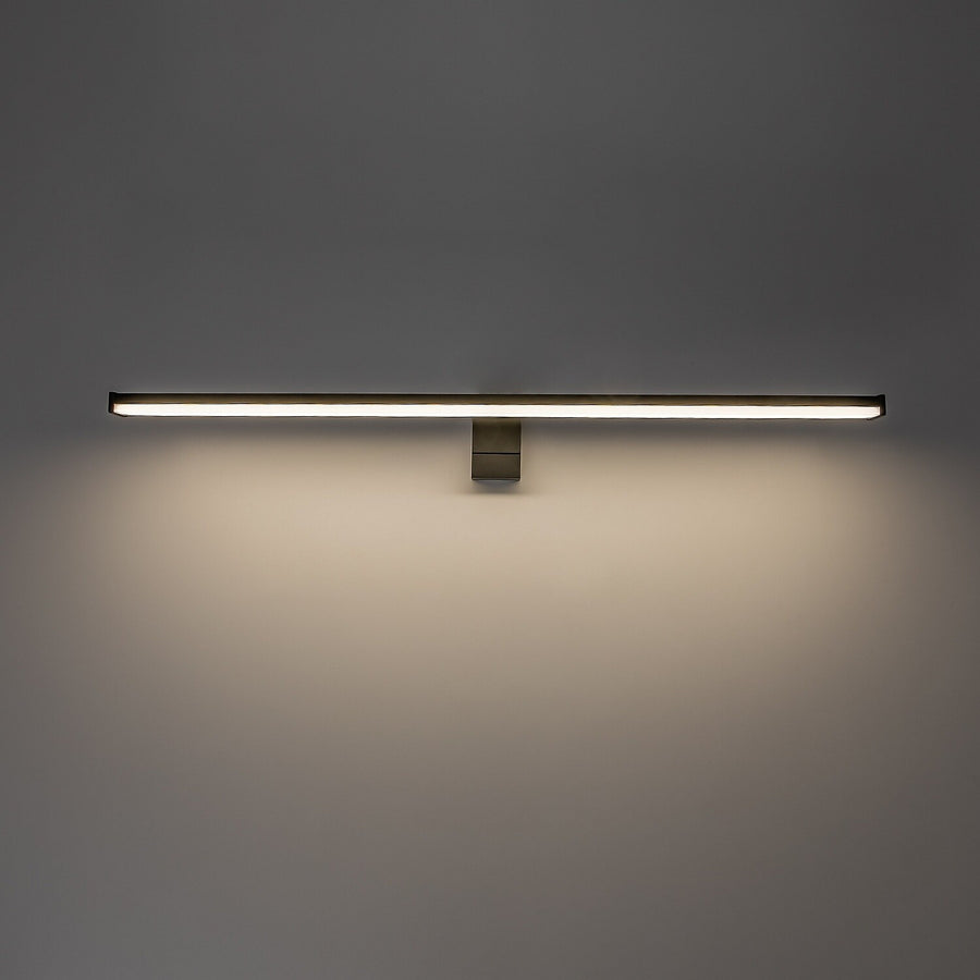 Aplique de baño, Seyra, LED 12 W, 4000 K, 910 lm, L 60 cm, negro, IP44, 75113