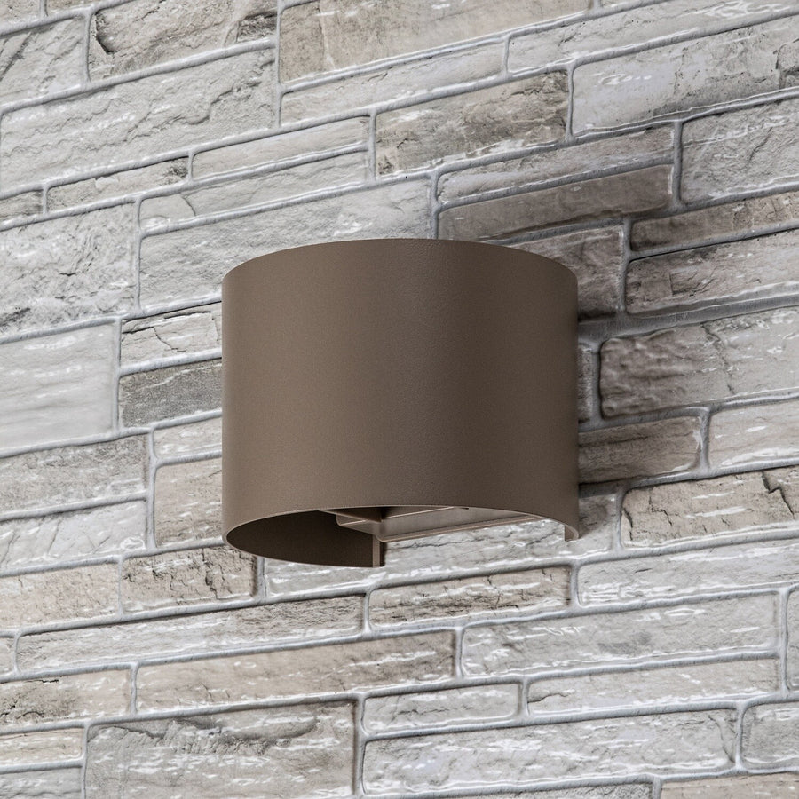 Aplique de exterior, Virna, LED 5 W, 420 lm, temperatura de color 2700, 4000, 6500 K, IP54, gris-beige, 77217