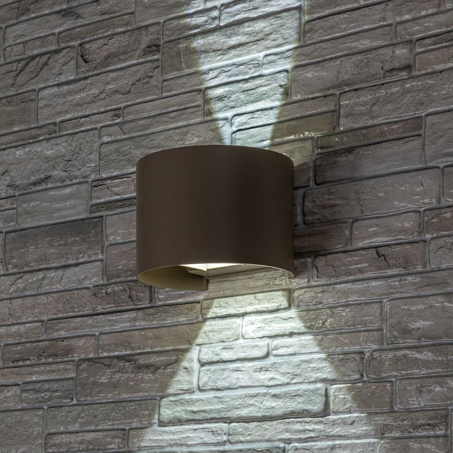 Aplique de exterior, Virna, LED 5 W, 420 lm, temperatura de color 2700, 4000, 6500 K, IP54, gris-beige, 77217