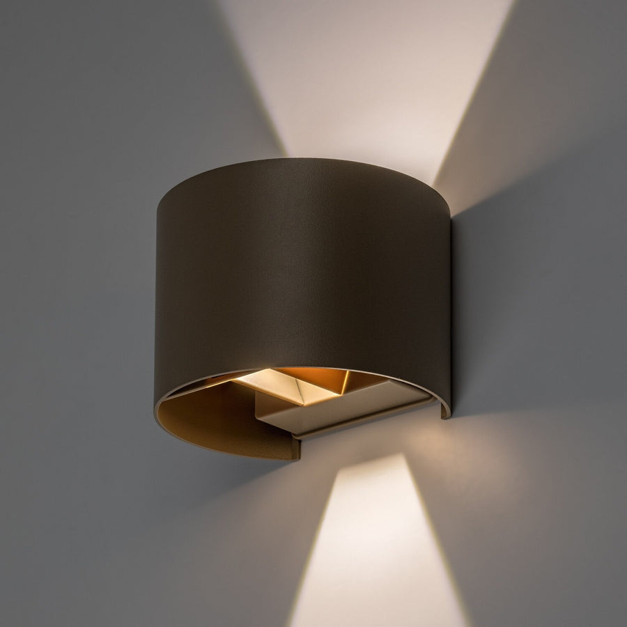Aplique de exterior, Virna, LED 5 W, 420 lm, temperatura de color 2700, 4000, 6500 K, IP54, gris-beige, 77217