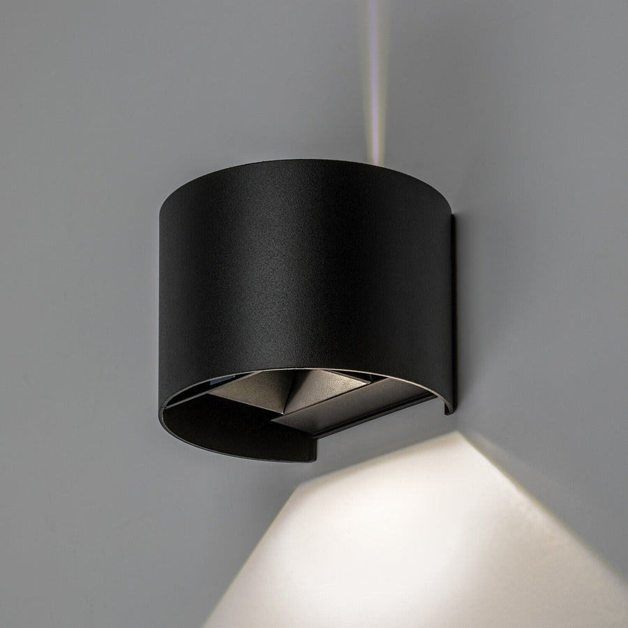 Aplique de exterior, Virna, LED 5 W, 420 lm, temperatura de color 2700, 4000 y 6500 K, IP54, negro, 77218