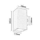 Aplique de exterior, Urfa, LED 18 W, 1800 lm, temperatura de color 2700, 4000, 6500 K, altura 16 cm, IP65, gris-beige, 77215