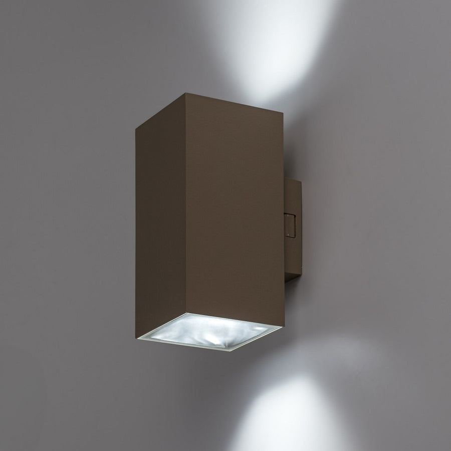 Aplique de exterior, Urfa, LED 18 W, 1800 lm, temperatura de color 2700, 4000, 6500 K, altura 16 cm, IP65, gris-beige, 77215