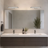 Aplique de baño, Odran, LED 15 W, 1200 lm, 4000 K, L 40 cm, gris plomo, IP44, 75114