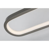 Aplique de baño, Odran, LED 18 W, 1350 lm, 4000 K, L 60 cm, color gris plomo, IP44, 75115