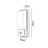 Aplique de exterior, Matzen, LED 20 W, 1860 lm, 4000 K, H 30 cm, IP65, negro, con sensor PIR, 77233
