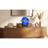 Tocadiscos automático de vinilo Blaupunkt, vertical, con Bluetooth y USB, cápsula Audio-Technica, compatible con discos de 7" y 12", Varsovia VT200BT