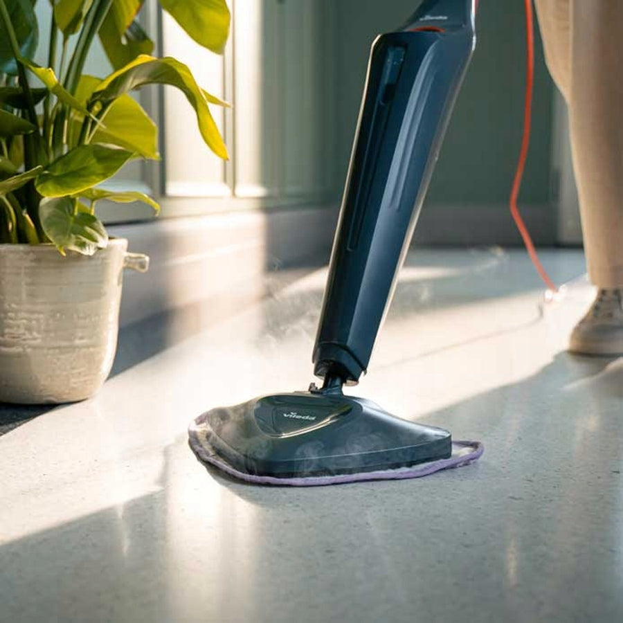Fregona a vapor Vileda Steam Plus Pro: elimina el 99,9 % de las bacterias, se calienta rápidamente, apta para todo tipo de suelos, 180839