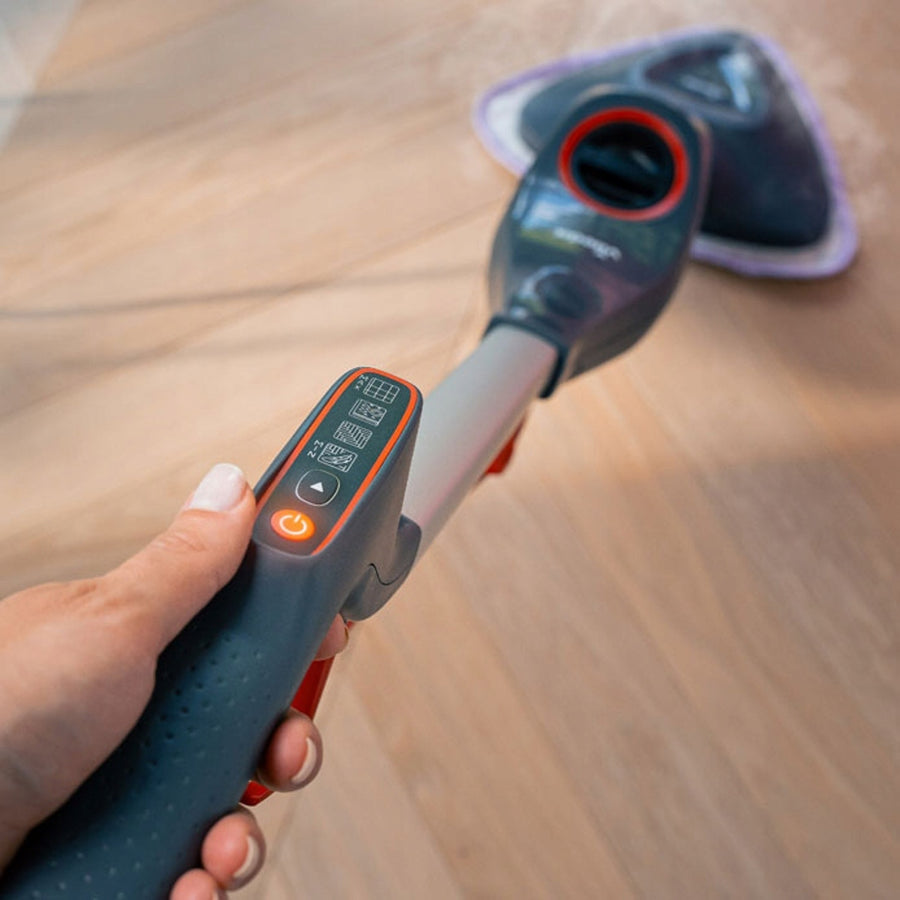 Fregona a vapor Vileda Steam Plus Pro: elimina el 99,9 % de las bacterias, se calienta rápidamente, apta para todo tipo de suelos, 180839