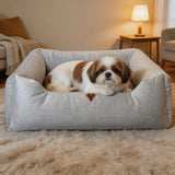 Cama para perro premium de terciopelo, 120 x 100 cm, desmontable, Dogs4life