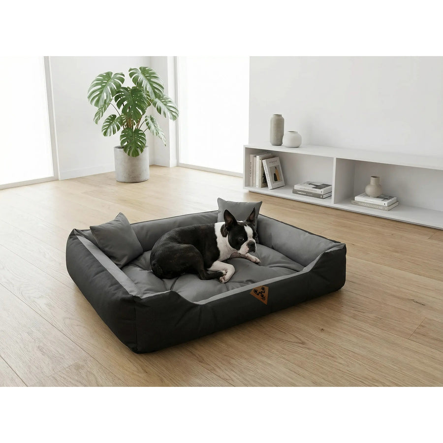 Cama para perro 75 x 65, Basic, gris, impermeable, Dogs4life