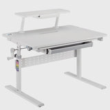 Secretária para criança Ergo Office ER-483, altura regulável, cinzento, máx. 40 kg, 900 x 600 mm