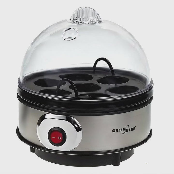 GreenBlue GB572 Cocedor de Huevos Automático, Potencia 400W, hasta 7 Huevos, Vaso Medidor, 220-240V~, 50 Hz