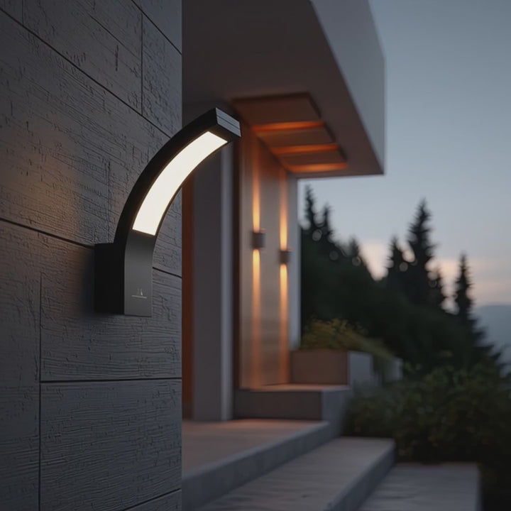 Candeeiro de fachada LED MCE343 B 800lm 10W IP54 Maclean Energy preto, branco natural (4000K)