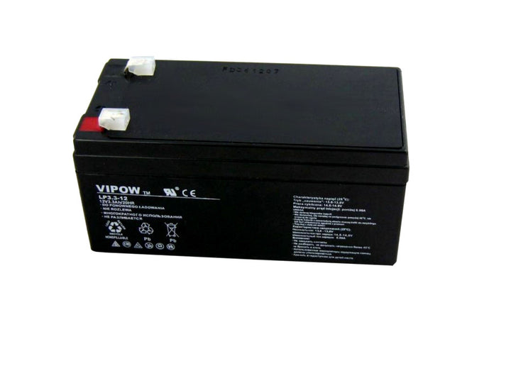 Bateria de gel Vipow, sem manutenção, longa duração, 12 V 3,3 Ah