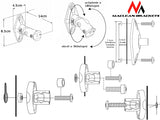 Maclean MC-528 Montaje de Altavoz Negros Giratorio de Rotación de Inclinación
