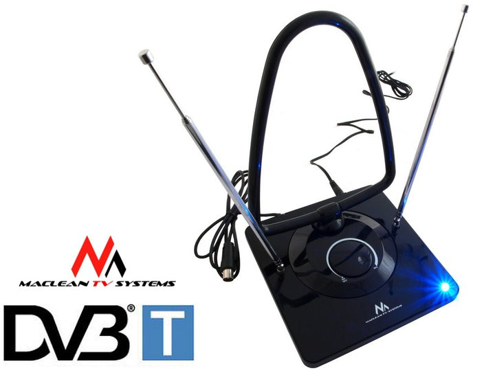 Antena TV Rádio DVB-T Interior DVBT 45dB Maclean MCTV-963