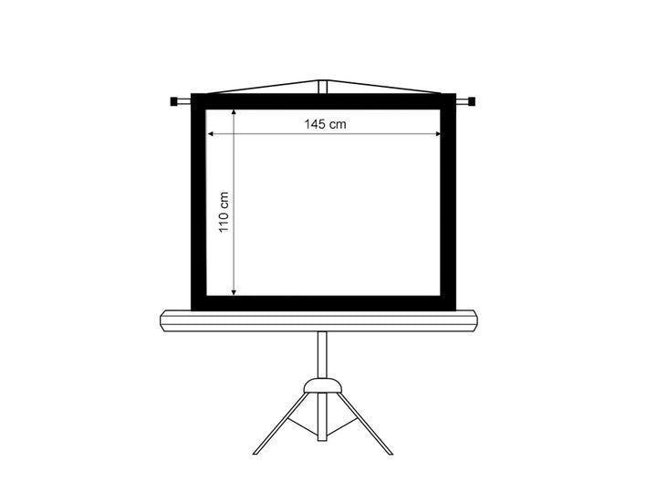 Tela de projeção Maclean MC-536 72" 4:3 142 x 110 cm com tripé
