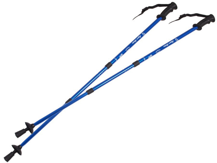 Bastones de aluminio para marcha nórdica 65-135 cm azul telescópico