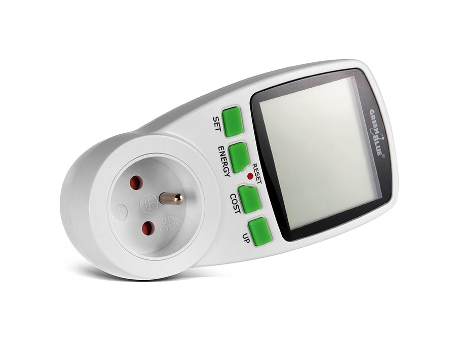 Medidor de potencia Vatímetro mostrar el tiempo de medición GreenBlue GB202
