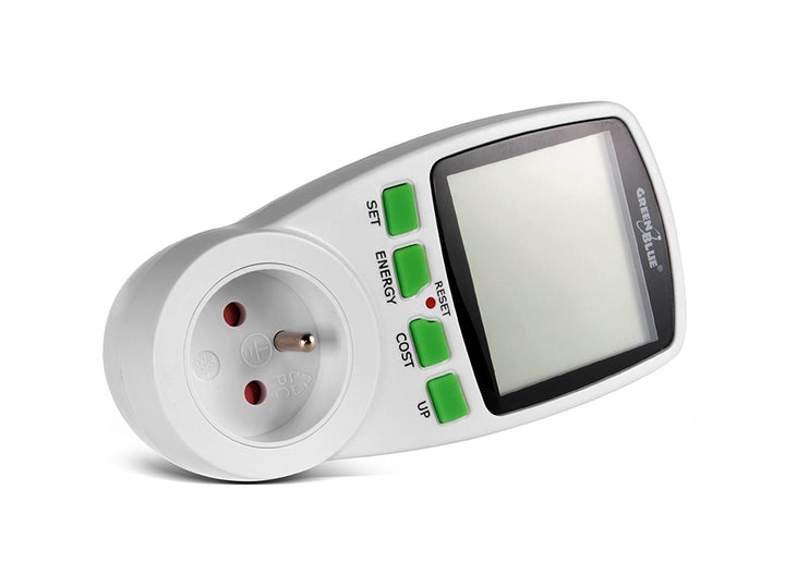 Medidor de potencia Vatímetro mostrar el tiempo de medición GreenBlue GB202