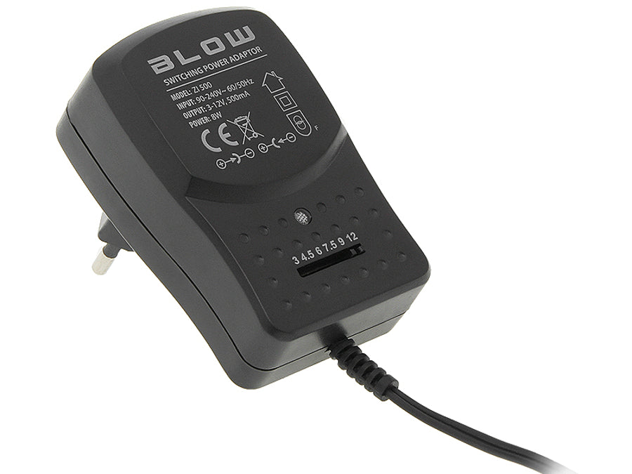Fuente de alimentación universal regulada 3-12V 500mA Blow ZI500 5264