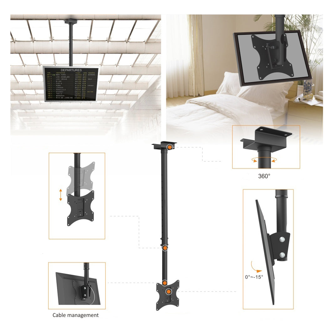 Suporte de teto para TV 17-37 " 50 kg VESA 200x200 Maclean MC-580