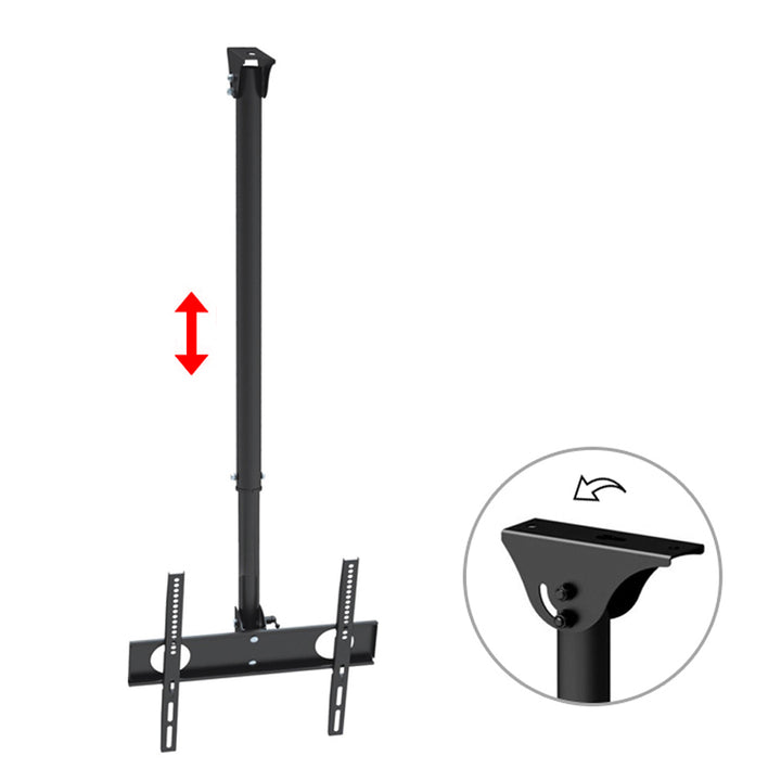 Maclean MC-631 - Soporte de techo para pantalla LCD LED TV 32-65", 50kg, VESA Ajustable 90°
