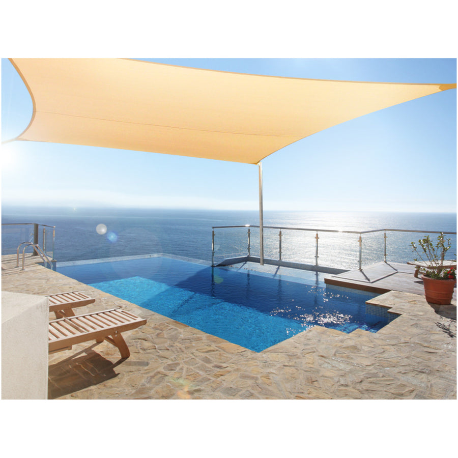 Toldo de jardín flotante 4x4m crema GreenBlue GB504