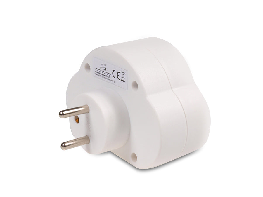 Tomada elétrica Maclean, com interruptor, x2, máx. 3680 W, MCE31
