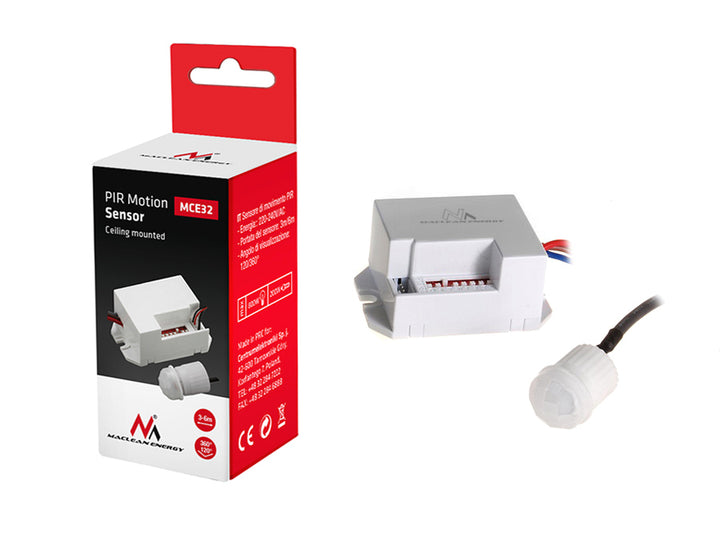 Detetor de movimento PIR Maclean Energy MCE32 800W 360°