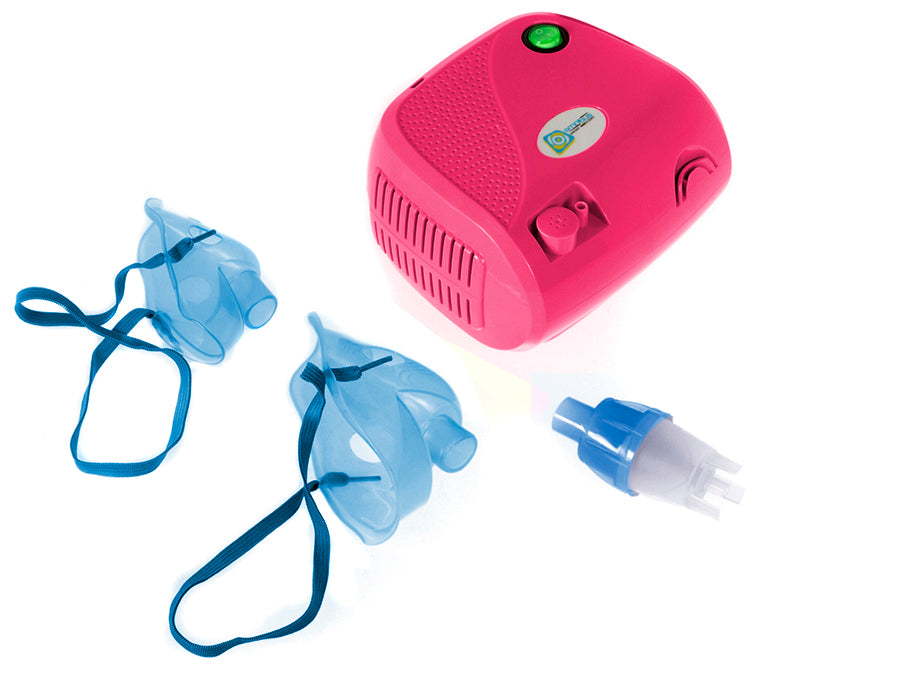 Inalador compressor de pistão rosa Omnibus BR-CN116B