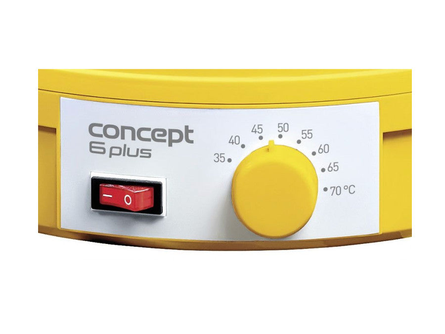 Desidratador elétrico de alimentos com controlador de temperatura, 6 bandejas Concept SO1015