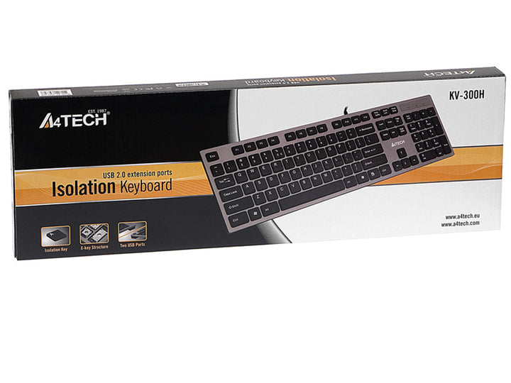KV-300H Slim USB Teclado Hub USB A4-Tech ultra-plano