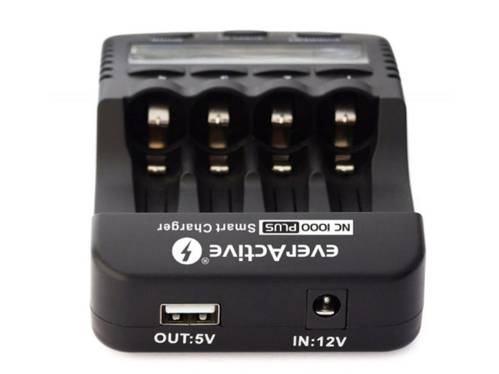 Cargador de pilas AAA R03, AA R6, Ni-MH/Ni-CD EverActive NC-1000 Plus