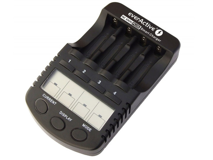 Cargador de pilas AAA R03, AA R6, Ni-MH/Ni-CD EverActive NC-1000 Plus