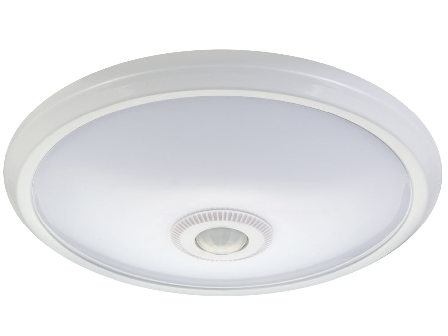 Plafon LED 12W com sensor de movimento PIR e fonte de alimentação de emergência, alcance de 6m Maclean Energy MCE131 ACU