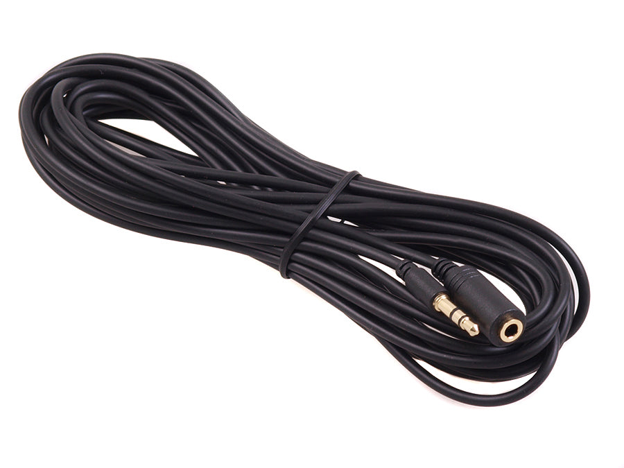Cabo Maclean jack de 3,5 mm, ficha-fêmea, 5 m, preto, MCTV-821