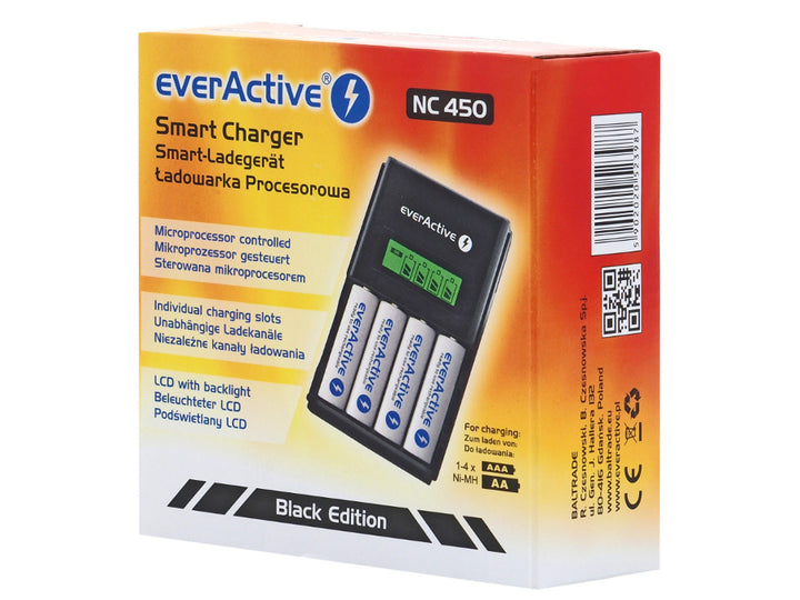 Carregador de bateria EverActive NC450 AA/AAA R3 R6