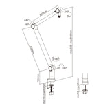 Braço de suporte para microfone profissional Maclean máx. 1kg, MC-898