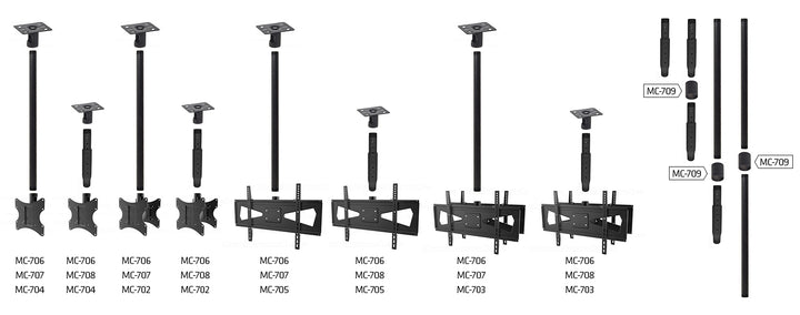 Prato Maclean, para montar suporte de TV, PROFI MARKET SYSTEM, 50kg, MC-706
