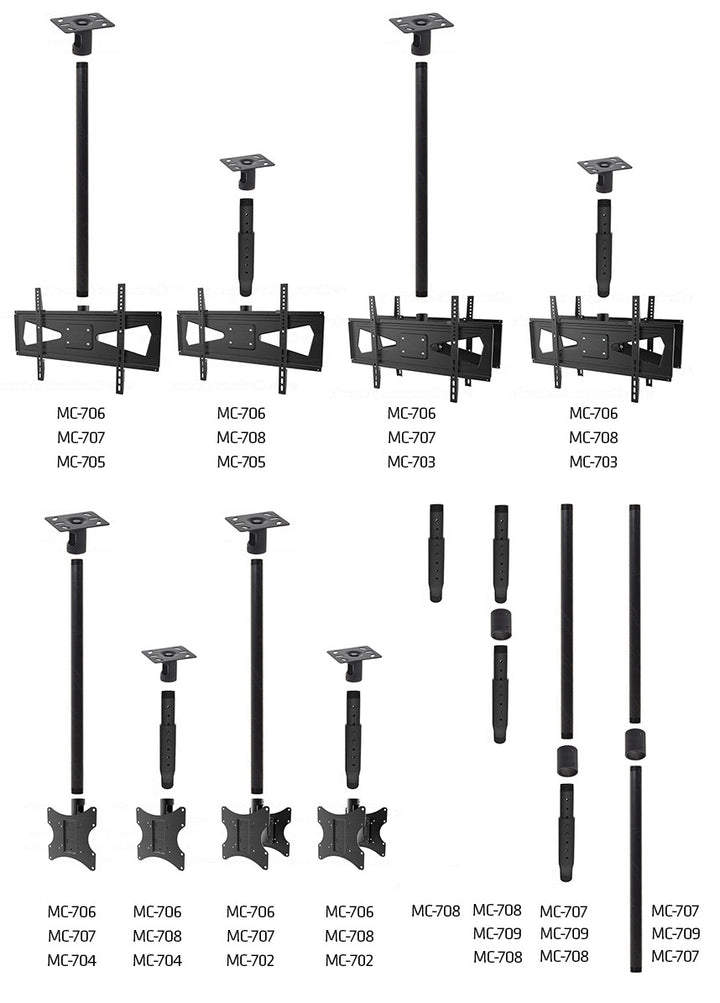 Prato Maclean, para montar suporte de TV, PROFI MARKET SYSTEM, 50kg, MC-706