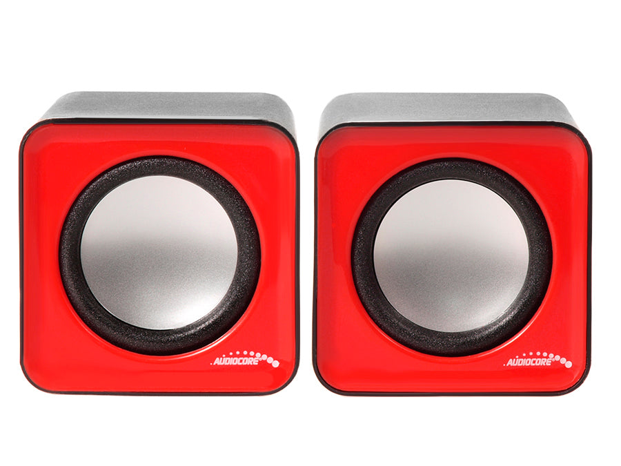 Altavoces para PC, USB, 2x3W, auto alimentado, color rojo Audiocore AC870