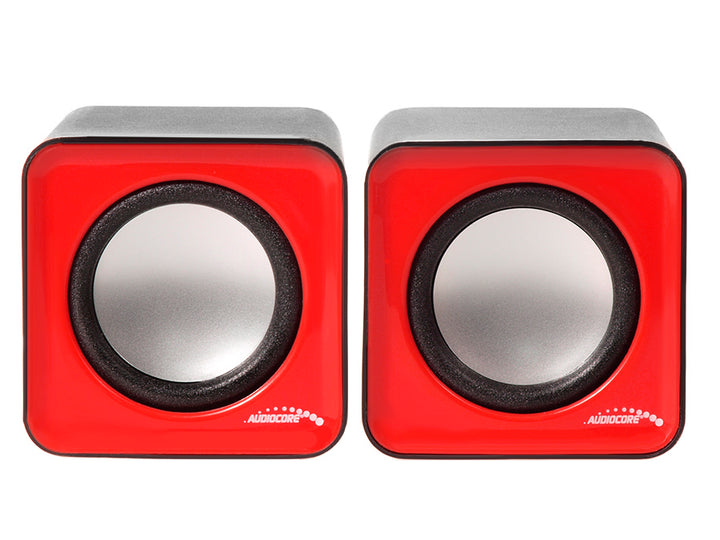 Altavoces para PC, USB, 2x3W, auto alimentado, color rojo Audiocore AC870