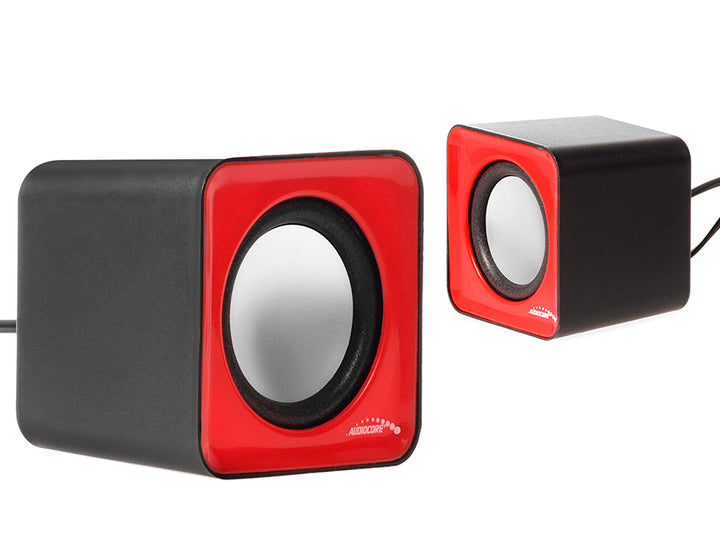 Altavoces para PC, USB, 2x3W, auto alimentado, color rojo Audiocore AC870
