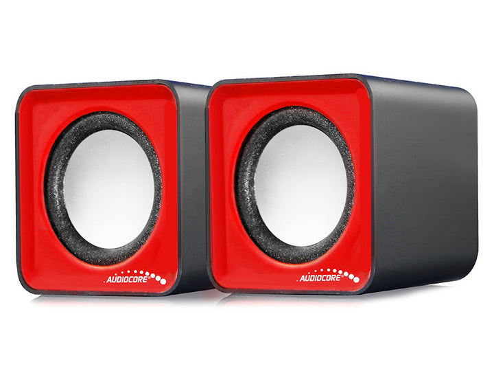 Altavoces para PC, USB, 2x3W, auto alimentado, color rojo Audiocore AC870