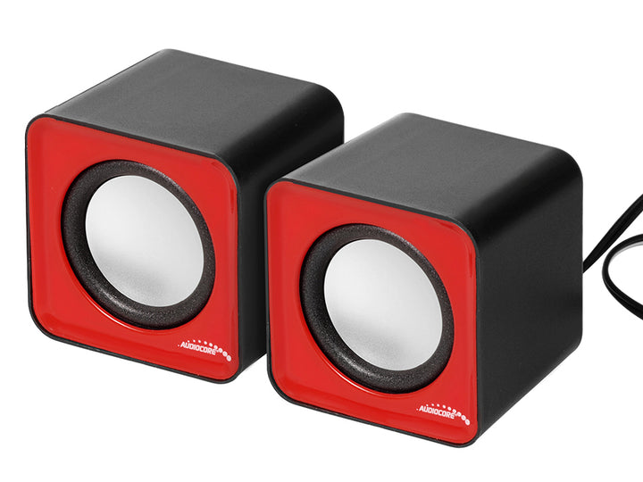 Altavoces para PC, USB, 2x3W, auto alimentado, color rojo Audiocore AC870
