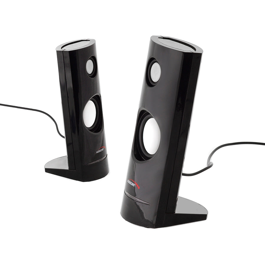 Altavoces para PC 2.0 USB, 2x4W, auto alimentado, color negro Audiocore AC860